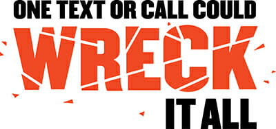 one text could wreck it all logo