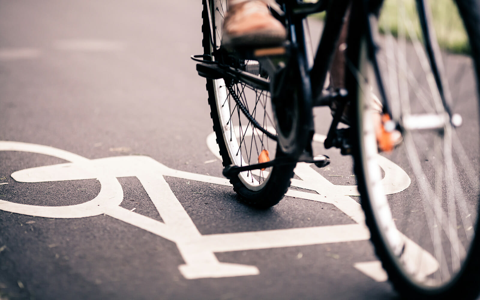 bicycle in bike lane